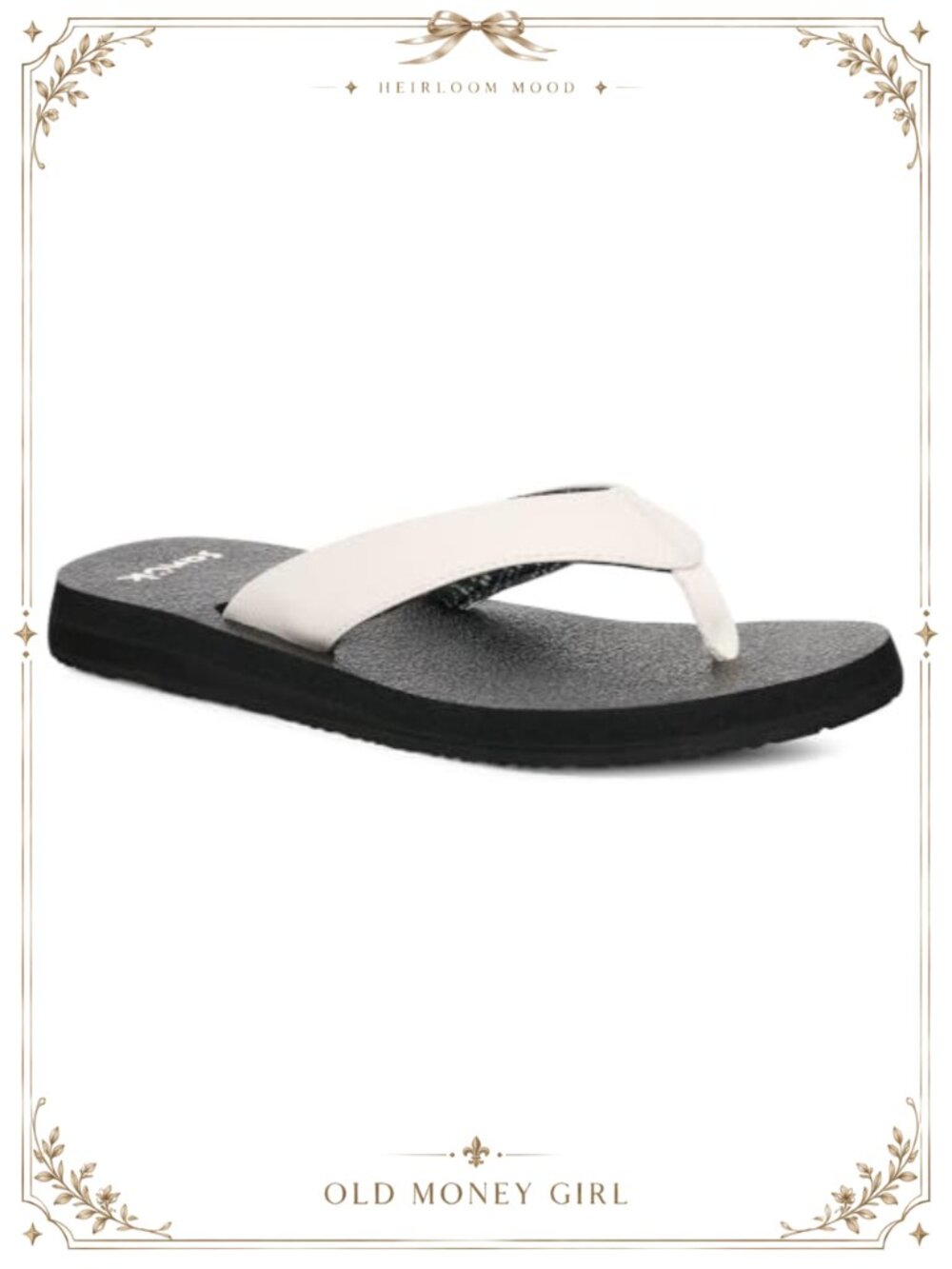 Yoga Mat Flip Flops for Women Memory Foam Footbed Beach Sandals